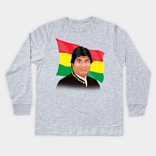 Evo Morales T shirt Kids Long Sleeve T-Shirt